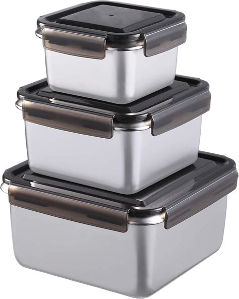 metal box for food|steel food containers with lids.